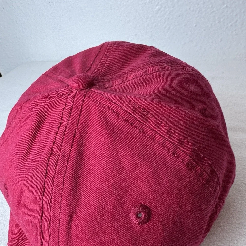 Red Alaska Strapback Hat By Sherry Mfg Co Adjustable Strap Cap Souvenir Eagle